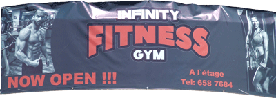 banderole infinity fitness gym roches brunes